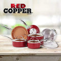 10 pc copper-infused ceramic non-stick cookware set M89014