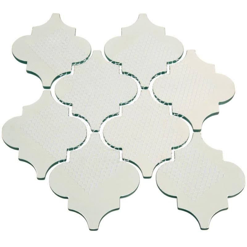 Glass Arabesque Tile Bright White B288210