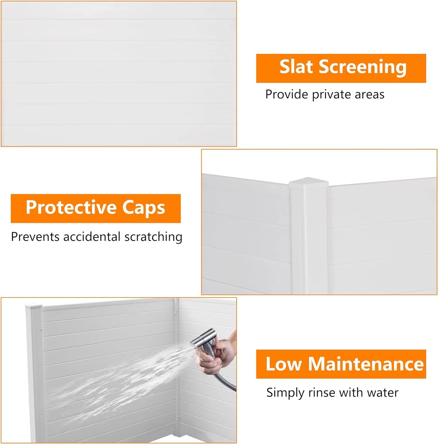 48" W x 48" H Vinyl Privacy Screen Kit (2 Panels) D66939