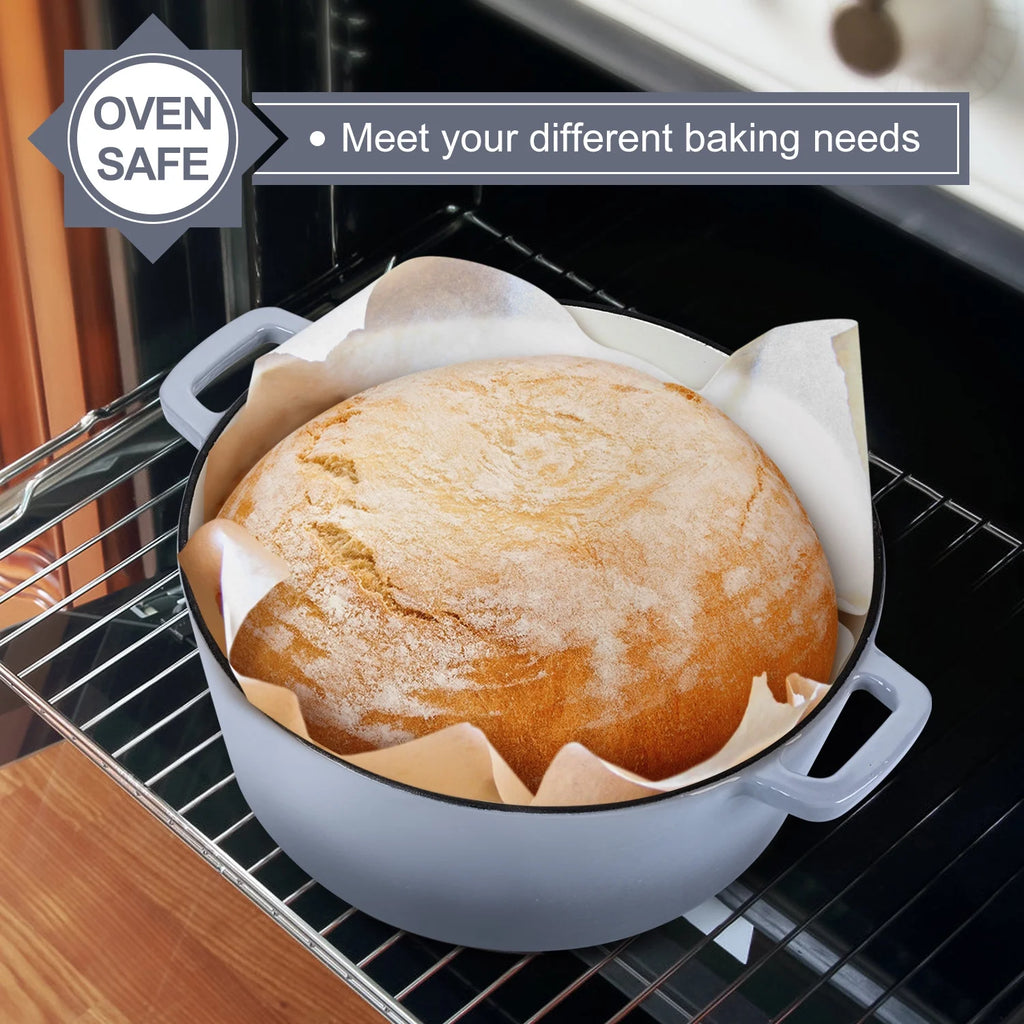 2-in-1 Enameled Cast Iron Dutch Oven with Skillet Lid, 5 Quart F6297
