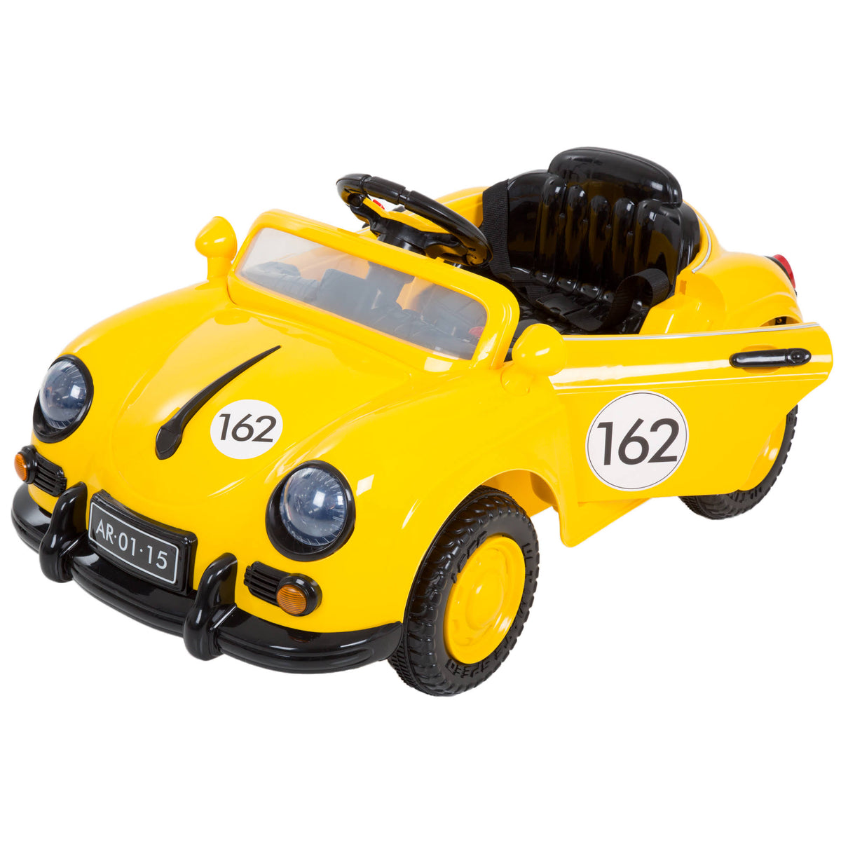 Yellow Ride on Toy Car with Remote B19389