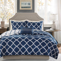 Navy Reversible Coverlet Set King Cal King T285090