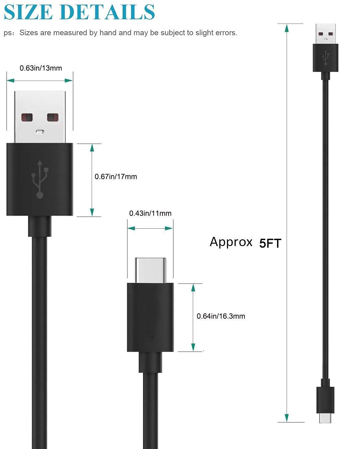 Charging Cable for Dragon Touch Max10 Tablet (5FT) A4927