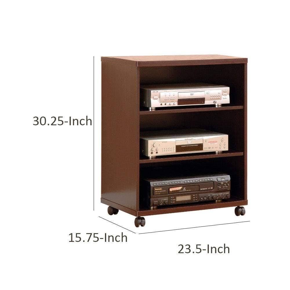 Brown TV Stand with Casters V5561