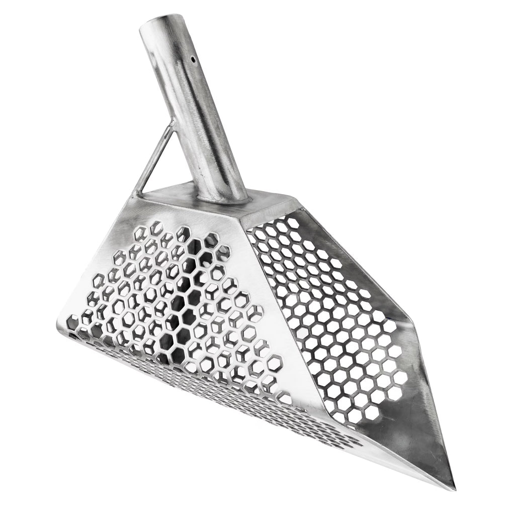 Stainless Metal Detector Sand Scoop with Hexagon Holes C217228