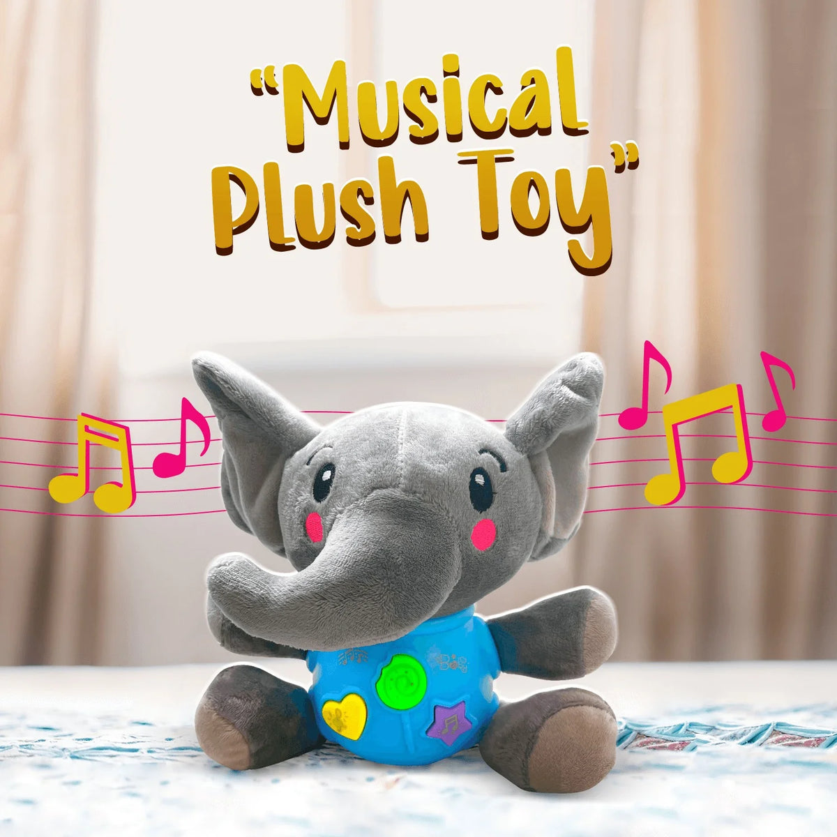 Plush Monkey Music Baby Toys for Infant Toddlers E5496