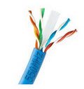 Plenum Cat6 23AWG Solid Bare Copper 1000ft Ethernet Cable Blue W93961