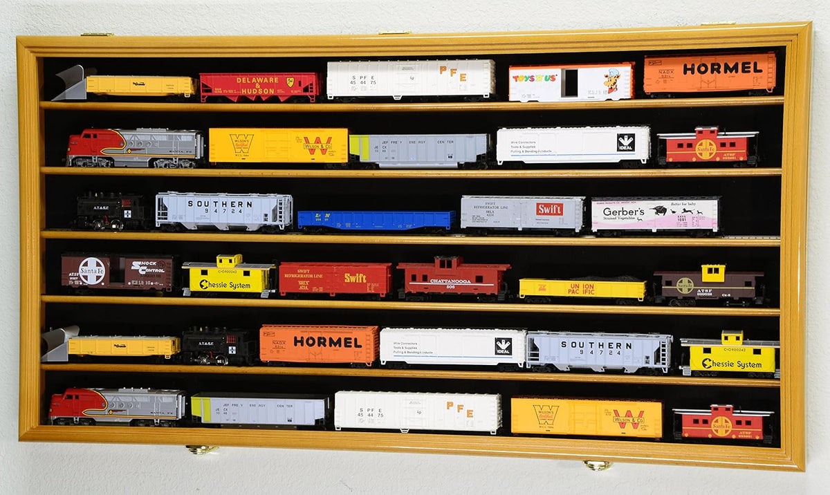 Cherry Display Case Cabinet Wall Rack E4787
