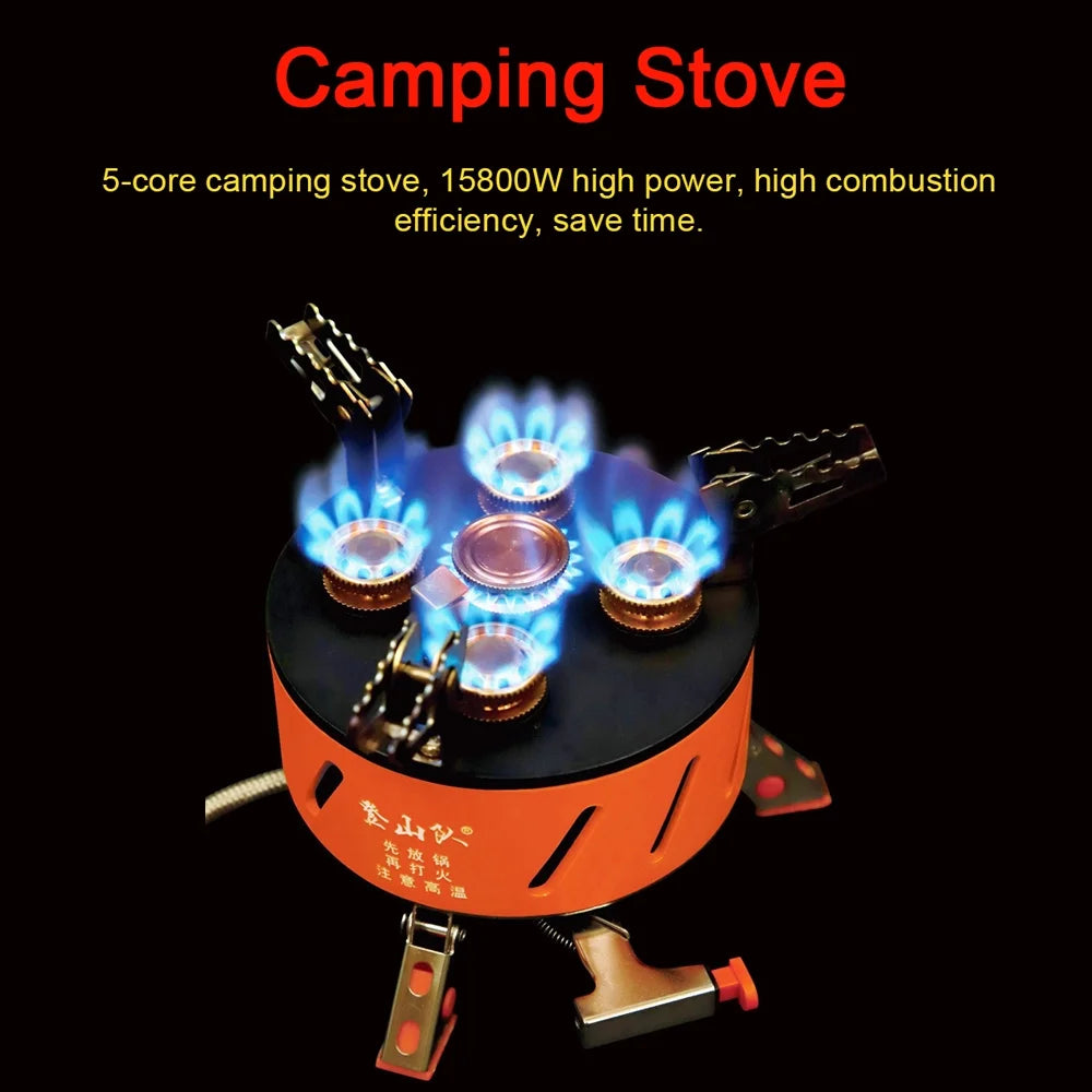 15800W Windproof Camping Stove with Storage Bag B162304
