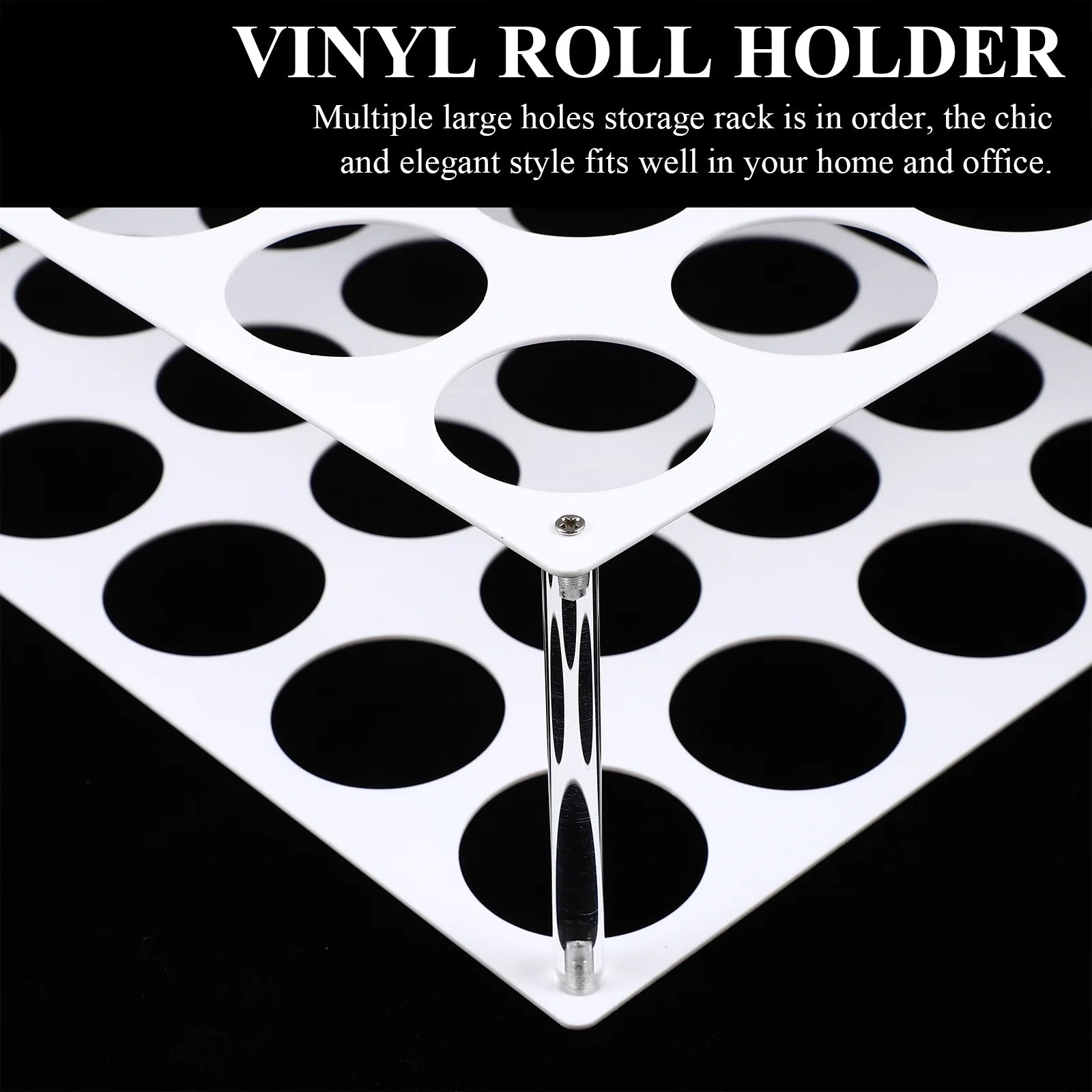 Vinyl Roll Rack Holder Storage Paper Organizer Stand Record Display Craft Tower Shelf Holes Dispenser Large Wrapping H9874