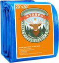 Blue 20x30 Heavy Duty Waterproof Tarpaulin with Metal Grommets A27235
