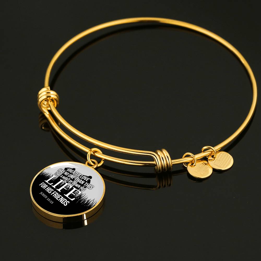 Stainless Steel or 18k Gold Circle Bangle Bracelet I2732