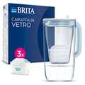 Glass Water Filter Jug Light Blue 2.5L with 3x MAXTRA PRO All-in-1 cartridge H9608