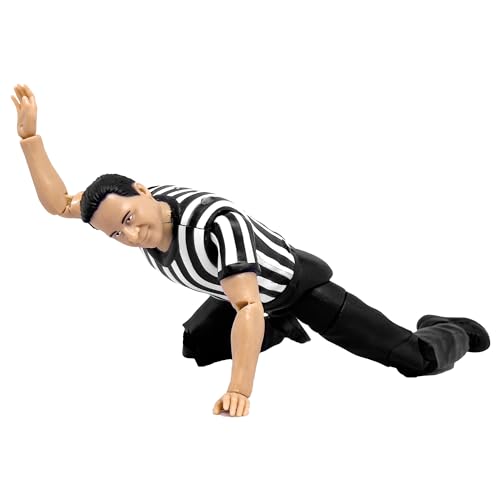 Counting & Talking Wrestling Referee Action Figure with Deluxe Articulation C240813