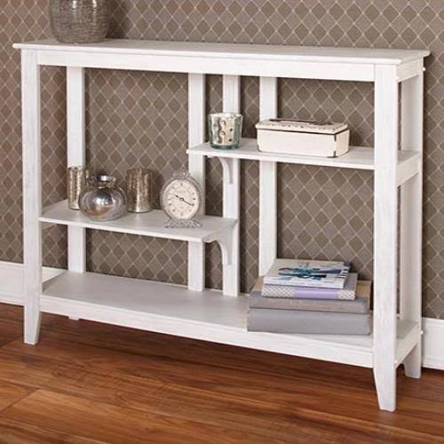 White/Silver Brushed Metallic Tables A4922