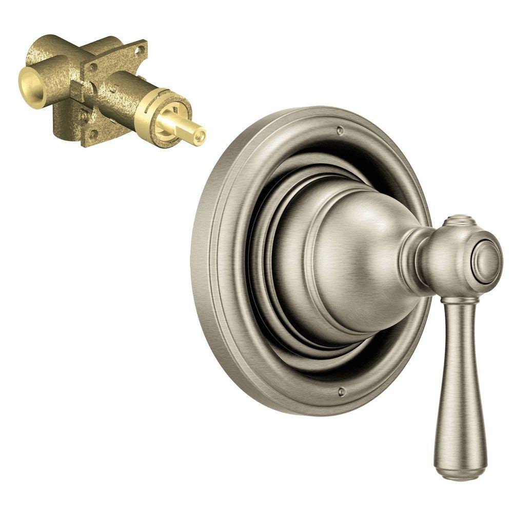 Brushed Nickel Single-Handle Transfer Valve Trim Kit with Valve N248854