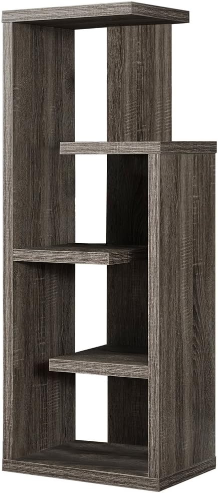 Dark Taupe Reclaimed-Look Bookcase X4435