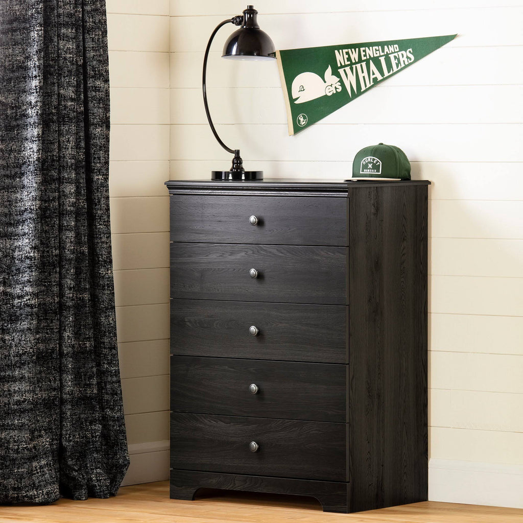 Gray Oak 5 - Drawer Chest D499158