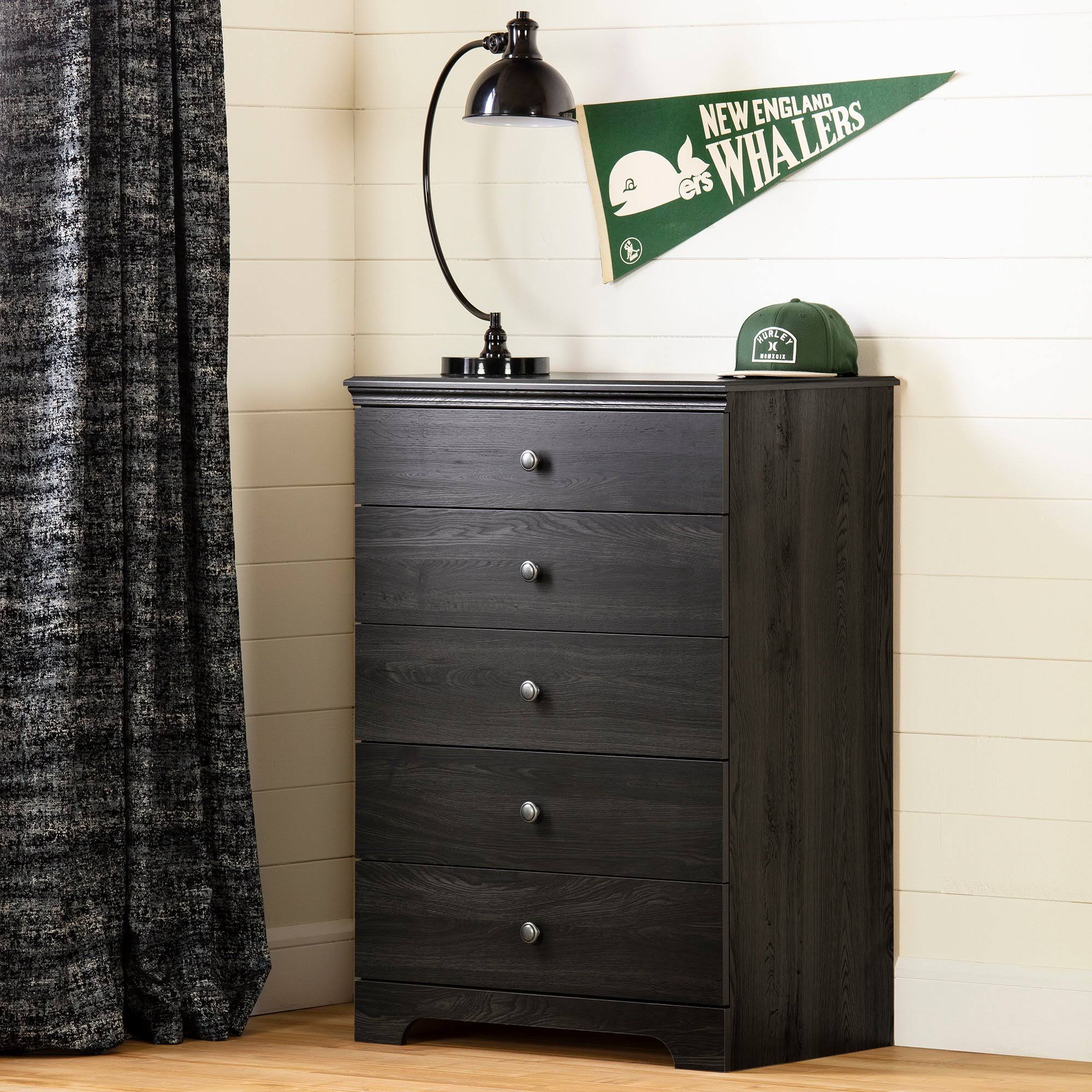 Gray Oak 5 - Drawer Chest D499158