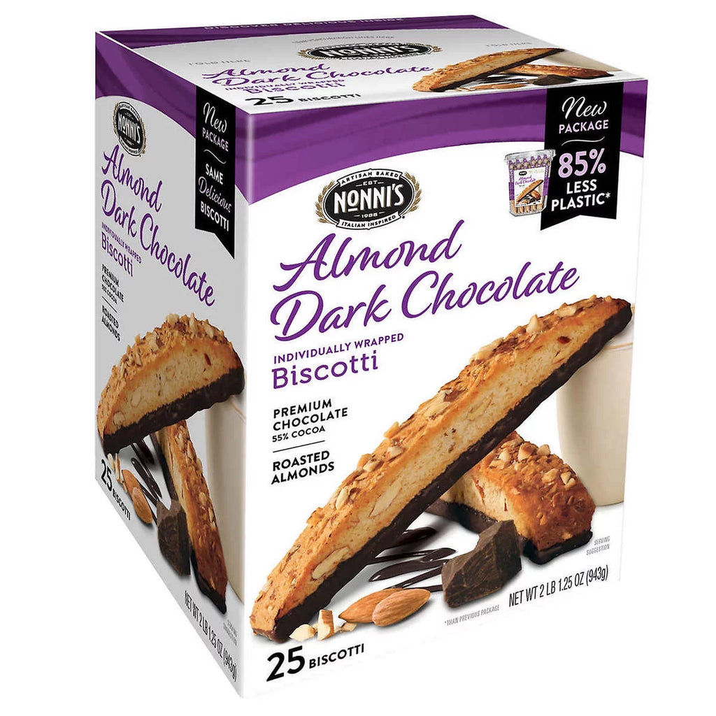 Almond Dark Chocolate Biscotti 1.33 Ounce (25 Count) E17602