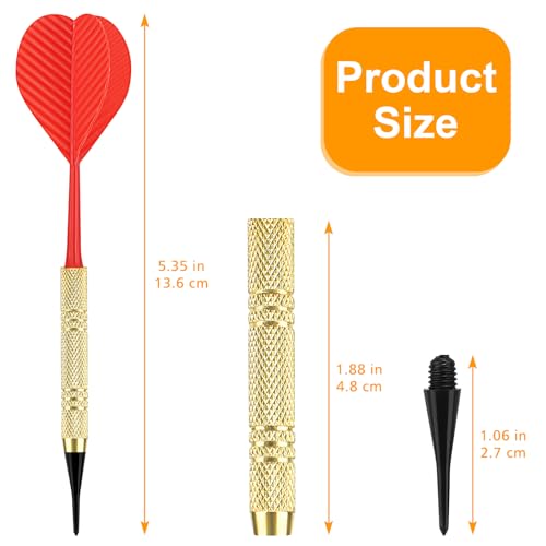 12 Pcs Soft Tip Darts Set with 100 Black 2BA Replacement Tips K846098