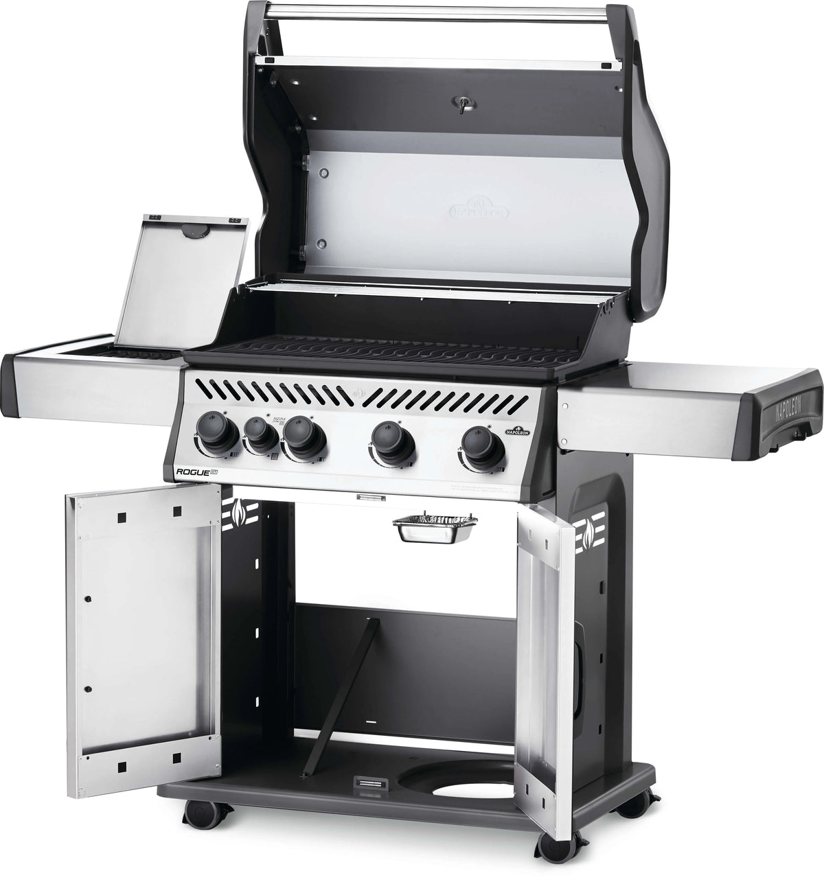 Stainless Steel Propane Gas Grill with Infrared Side Burner H246