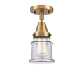Small Canton 1 Light 6 inch Flush Mount in Brushed Brass T260