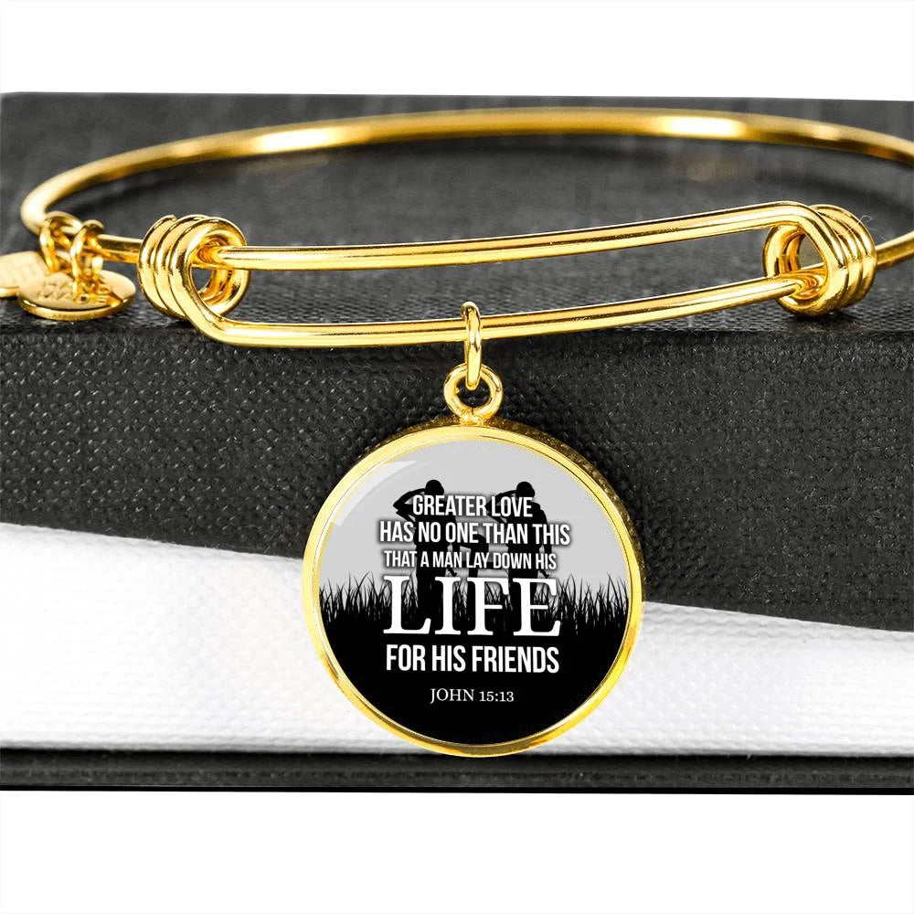 Stainless Steel or 18k Gold Circle Bangle Bracelet I2732