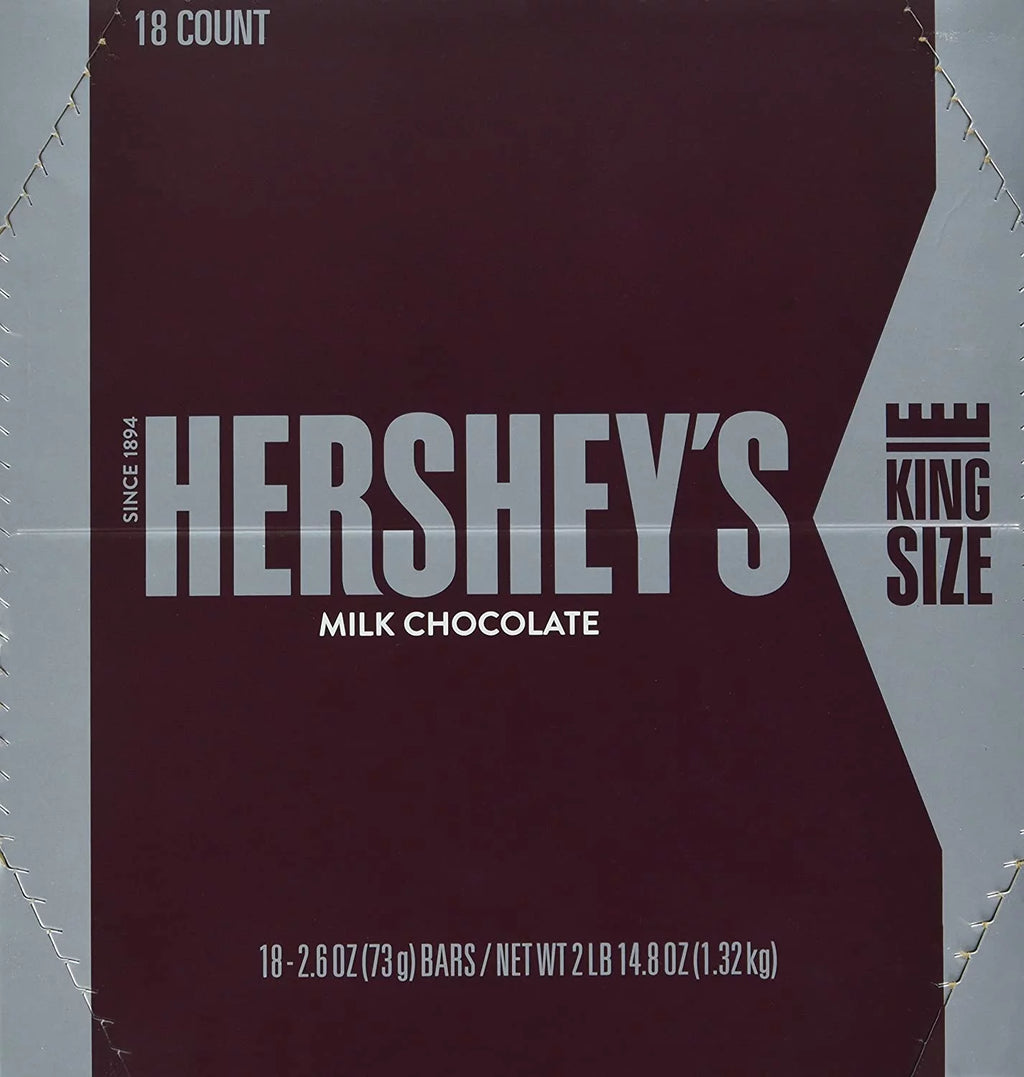 King Size Chocolate Candy Bars (Pack of 18) B125