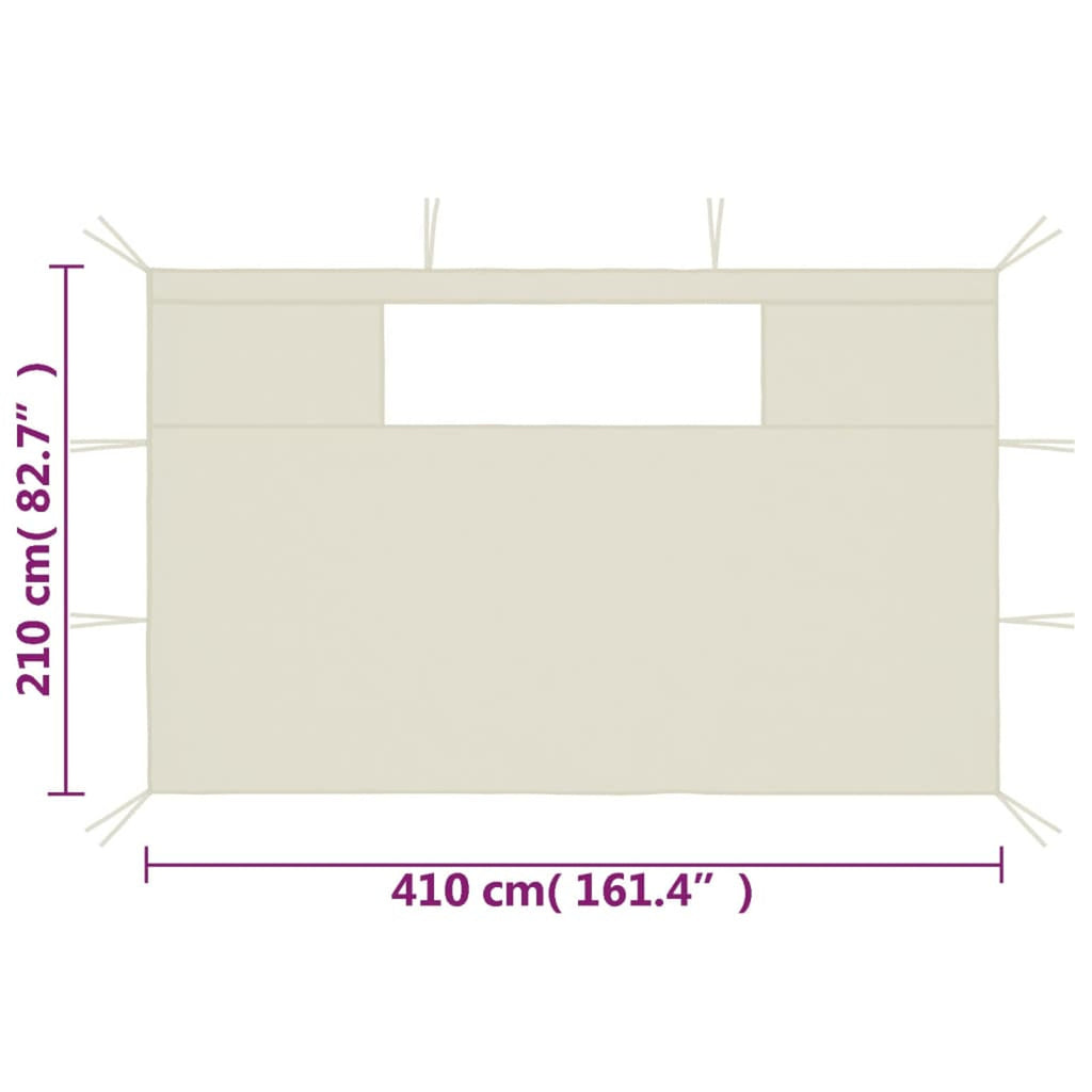 Gazebo Sidewalls with Windows 2 pcs Y269