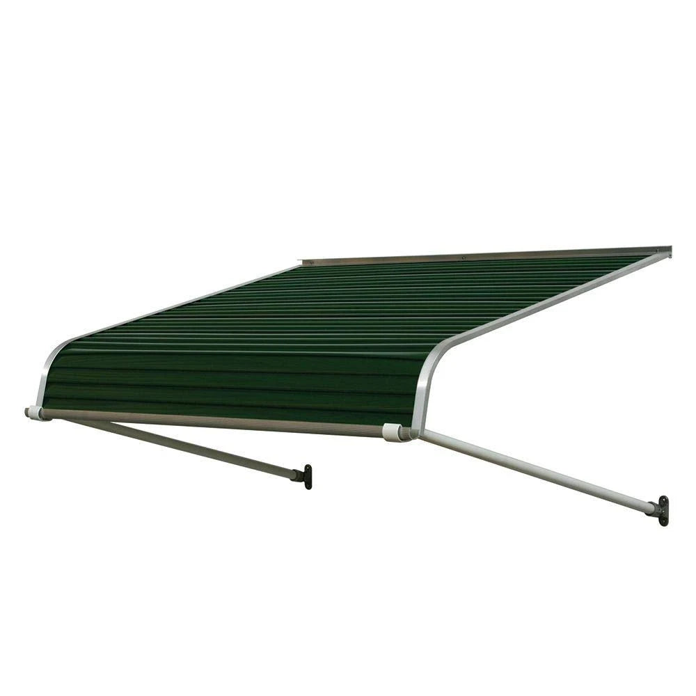 66-in Wide x 48-in Projection Evergreen Solid Door Fixed Awning U63817