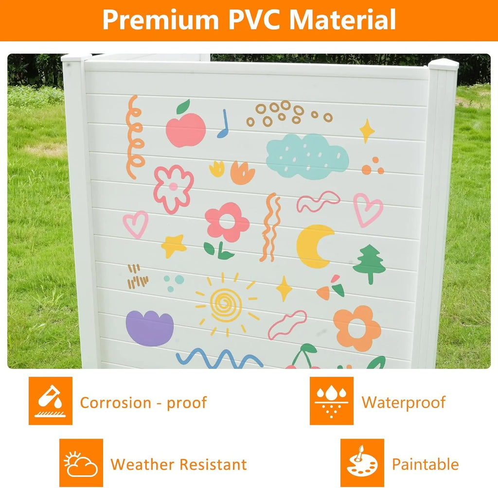 48" W x 48" H Vinyl Privacy Screen Kit (2 Panels) D66939