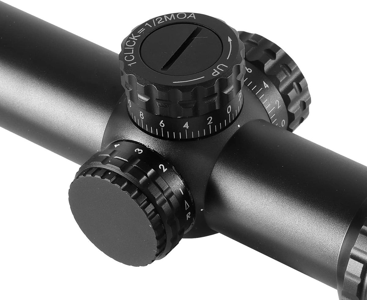 1-5x24 Rifle Scope SFP Tactical Optic Sight with Adjustment Lock Includes Scope Mount Rear Optical Glass Pack of 2 P250
