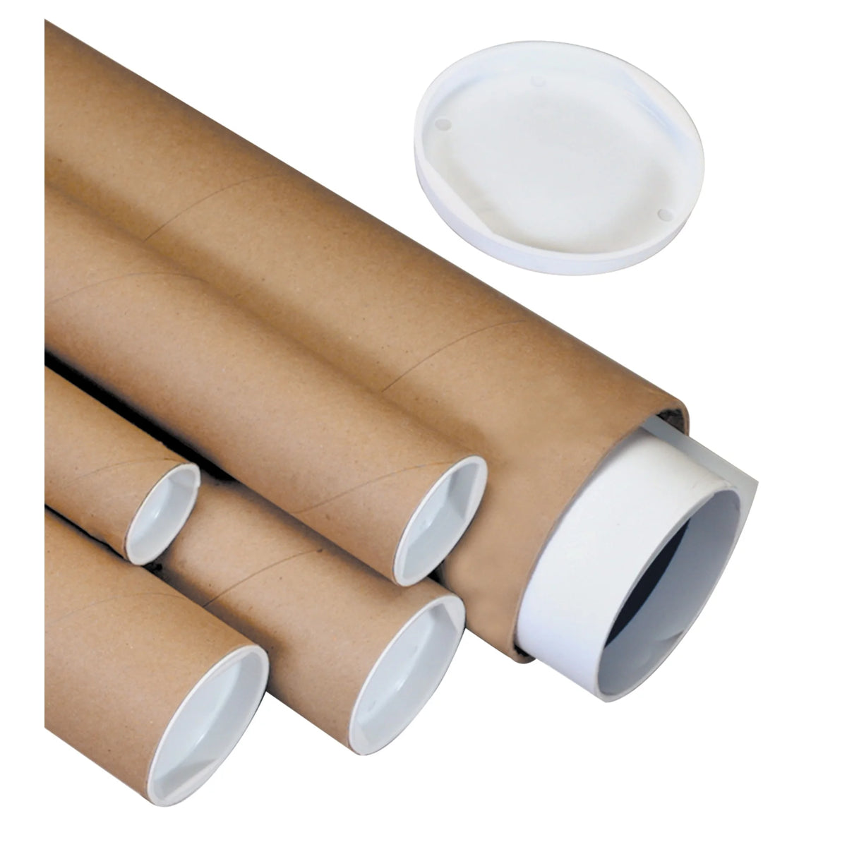 Kraft Mailing Tubes with Caps 2" x 24" 6/Case A283162