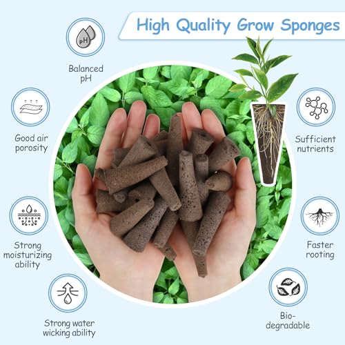 121pcs Seed Pod Kit with 30 Grow Sponges, 30 Grow Baskets, 30 Grow Domes, 1 Tweezers Q20515