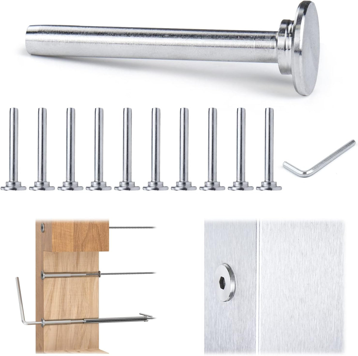 10Pack T316 Stainless Steel Cable Railing Kit T9509