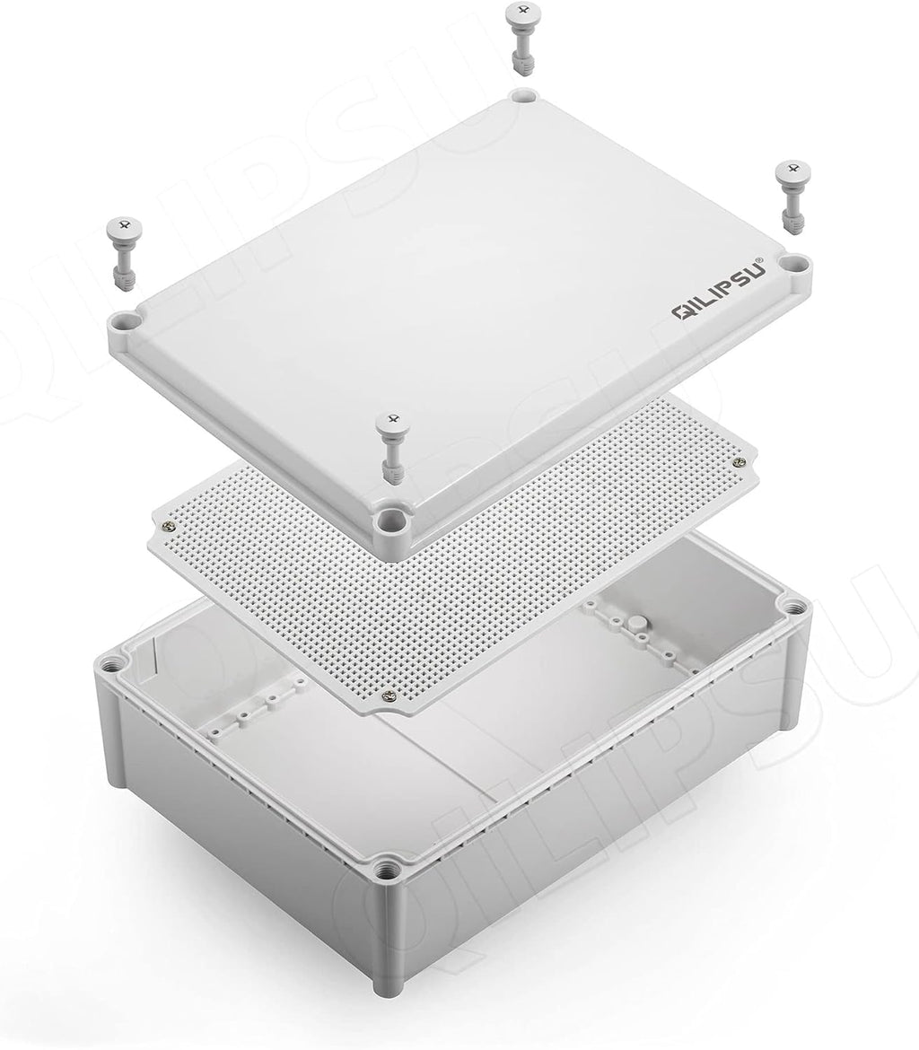 Grey ABS Plastic IP67 Waterproof Junction Box with Mounting Plate K5556