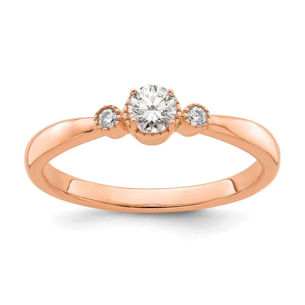 14k Rose Gold Lab Grown Diamond Ring P5177