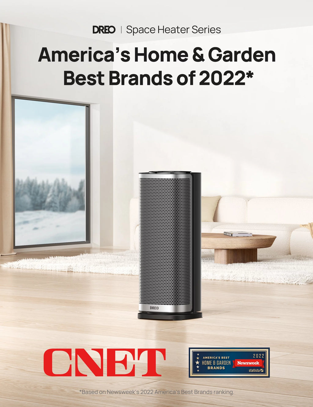 1500W Ceramic Electric Portable Heater with Thermostat, 70° Oscillating, Remote, 12H Timer H47998