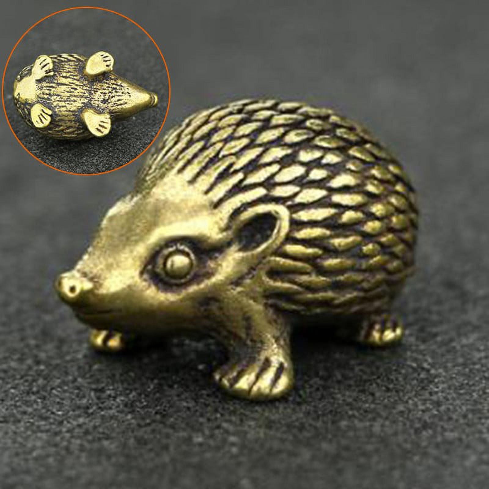 Vintage Brass Hedgehog Statue Ornament B302