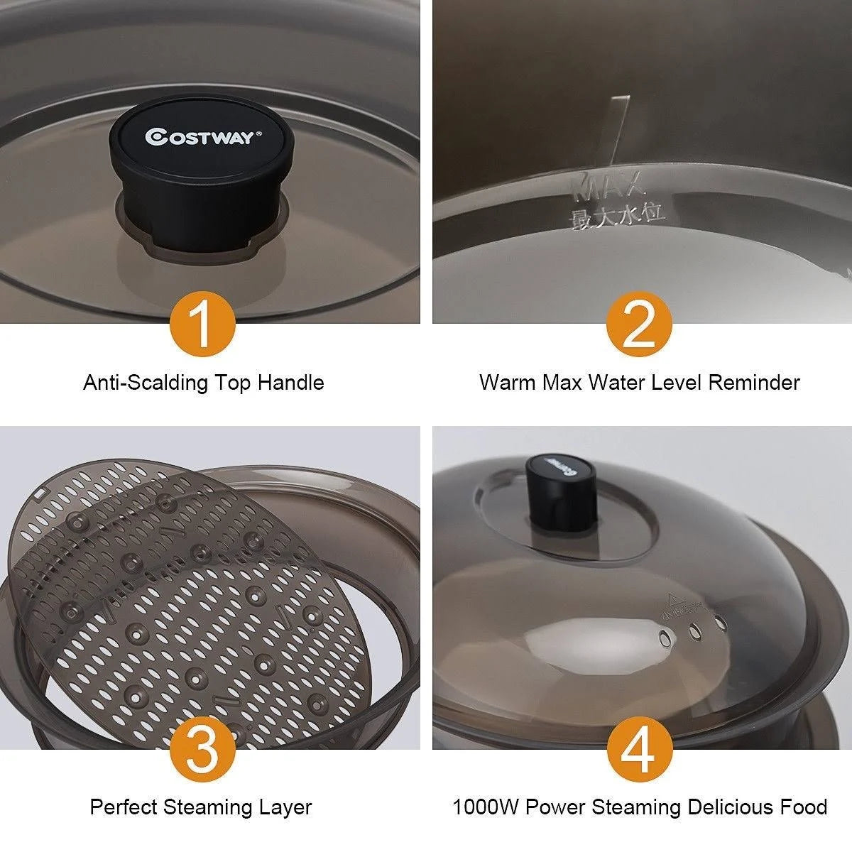 3 Tier 20qt Electric Food Steamer X2628