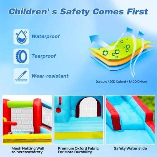 7 in1 Inflatable Water Park Bouncer with Splash Pool P431