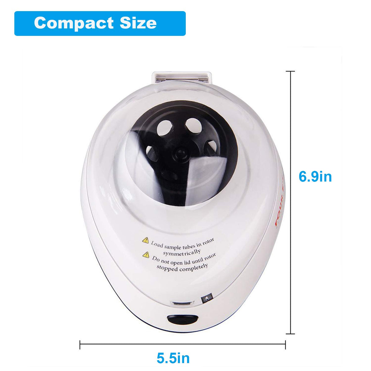 Mini Centrifuge 5400rpm with 2 Interchangeable Rotors W595