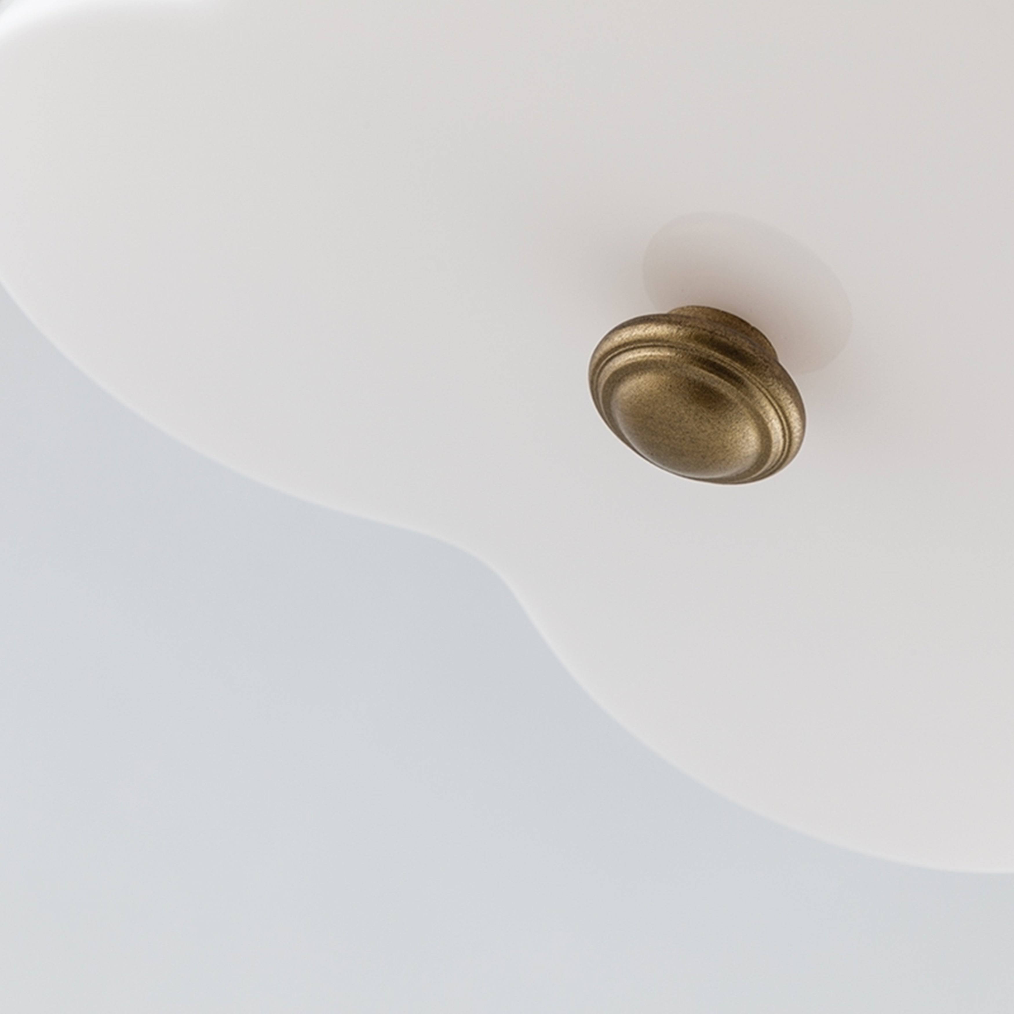 Aged Brass 2 Light Flush Mount Y712