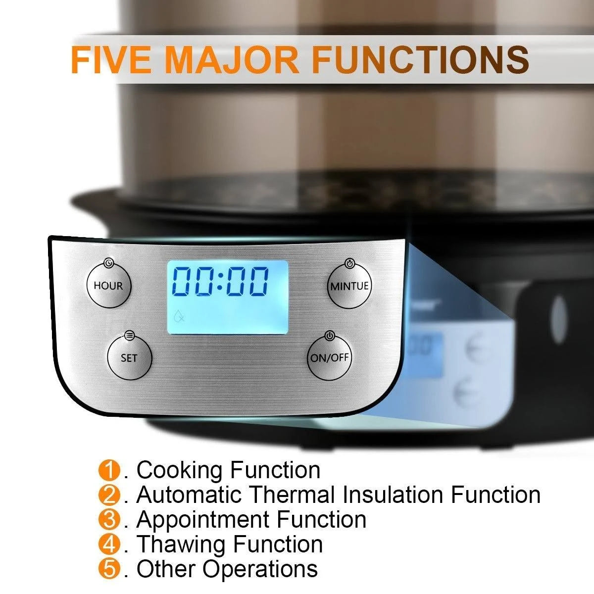 3 Tier 20qt Electric Food Steamer X2628