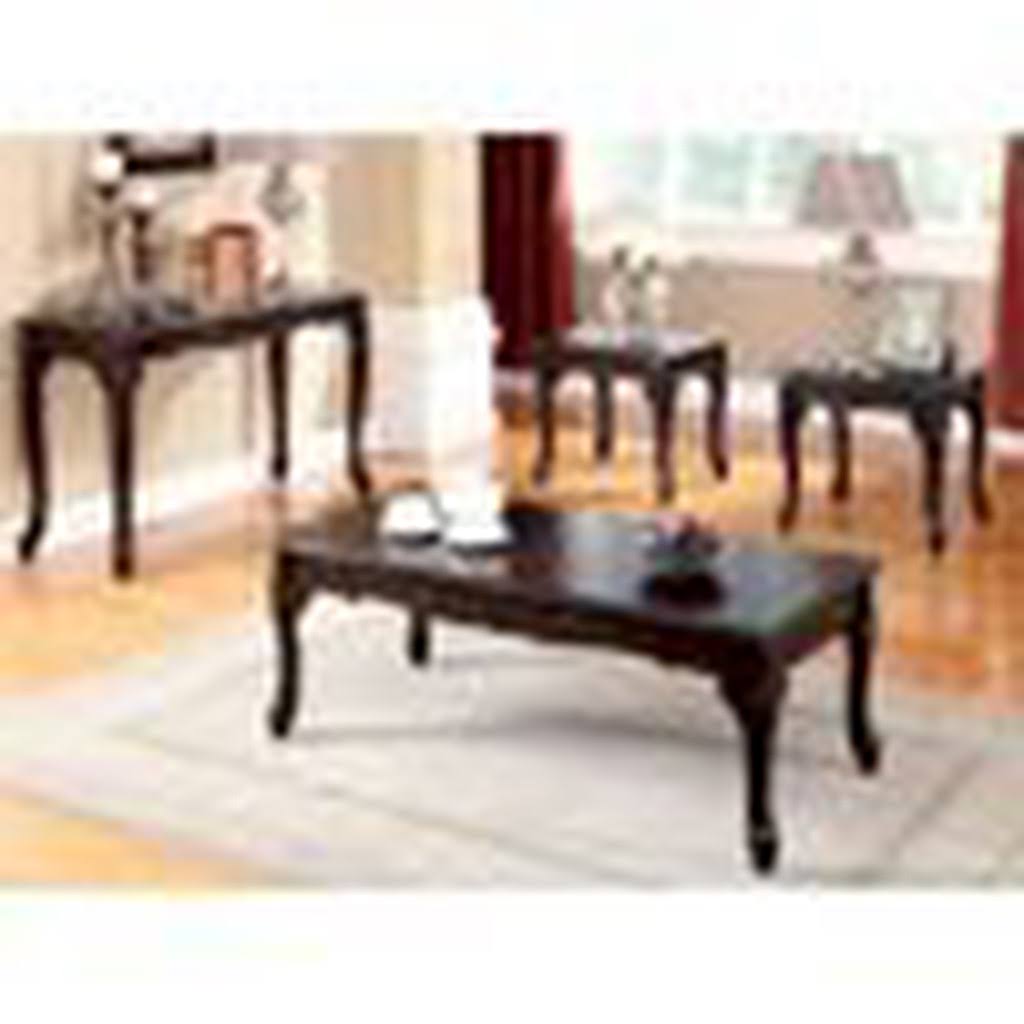 3 Piece Coffee Table Set in Dark Cherry E4935