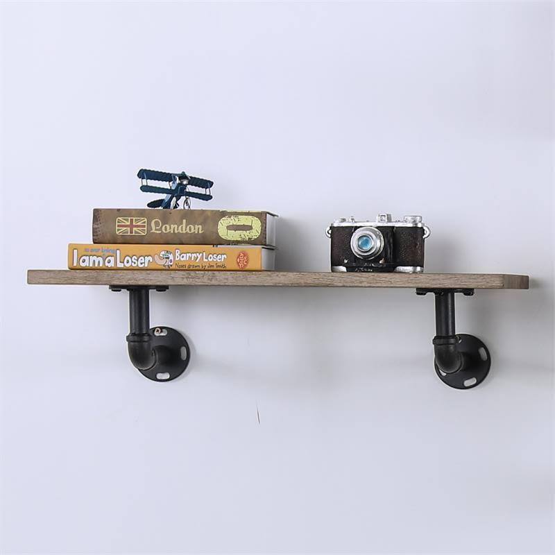 Natural Wood 1-Tier Wall Display Shelf V73835