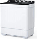 Semi-automatic Twin Tub Washing Machine, 26Lbs, White&Black U25198
