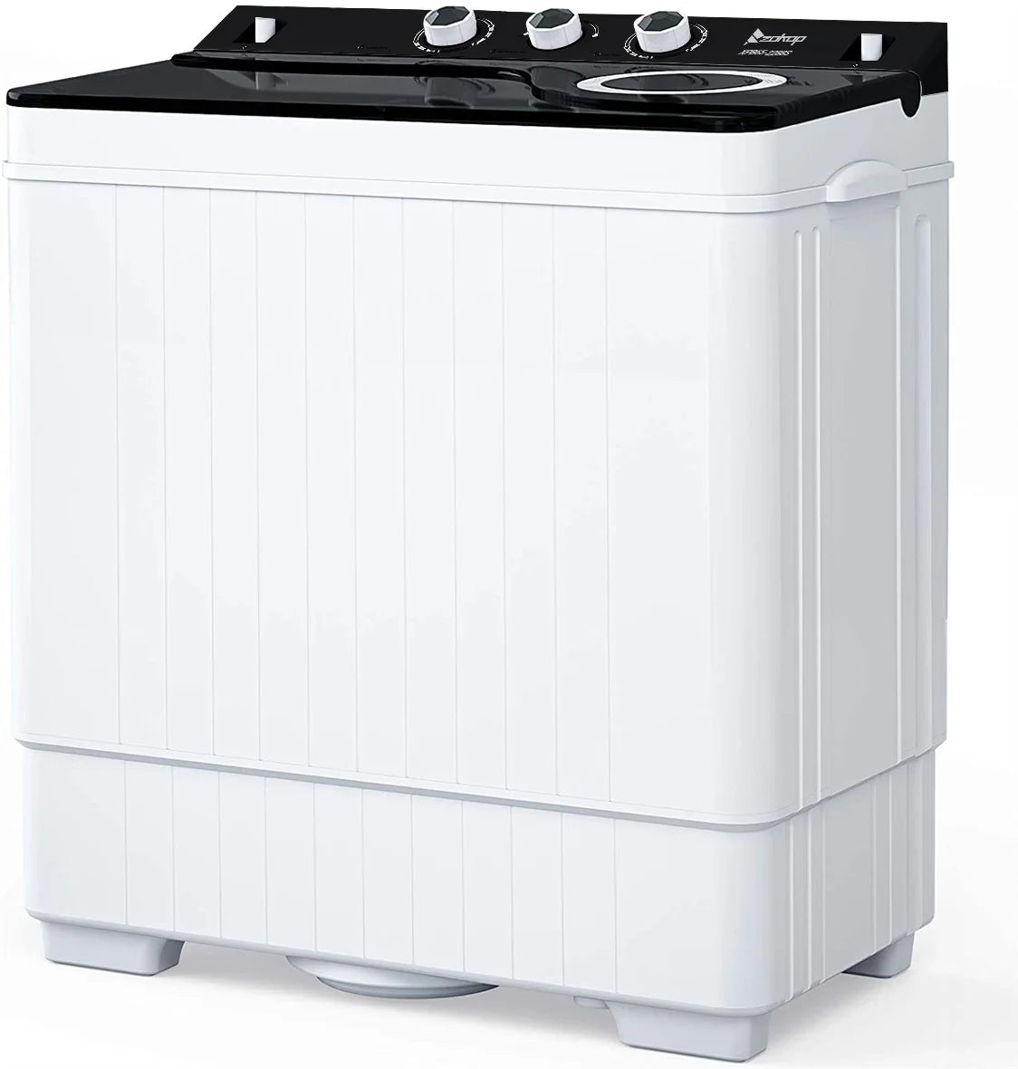 Semi-automatic Twin Tub Washing Machine, 26Lbs, White&Black U25198