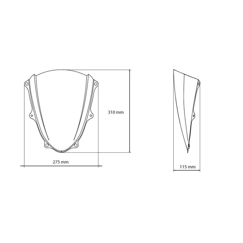 Windscreen Racing Black T865432